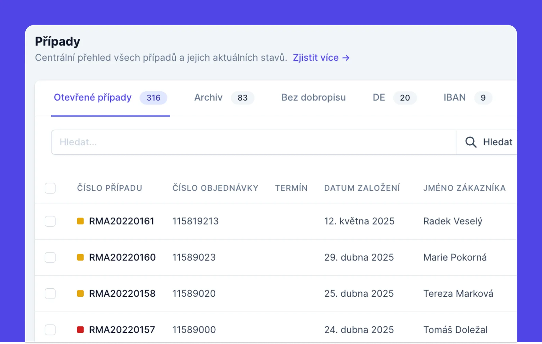Přehledné vyřízení vratek a reklamací