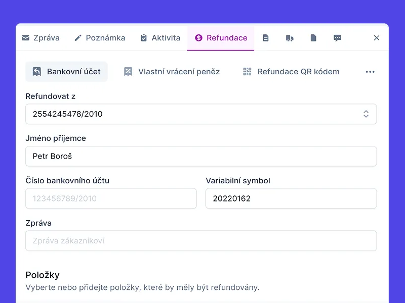 Dobropisy a refundace na pár kliknutí