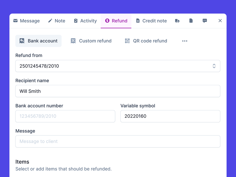 Dobropisy a refund Returns EN
