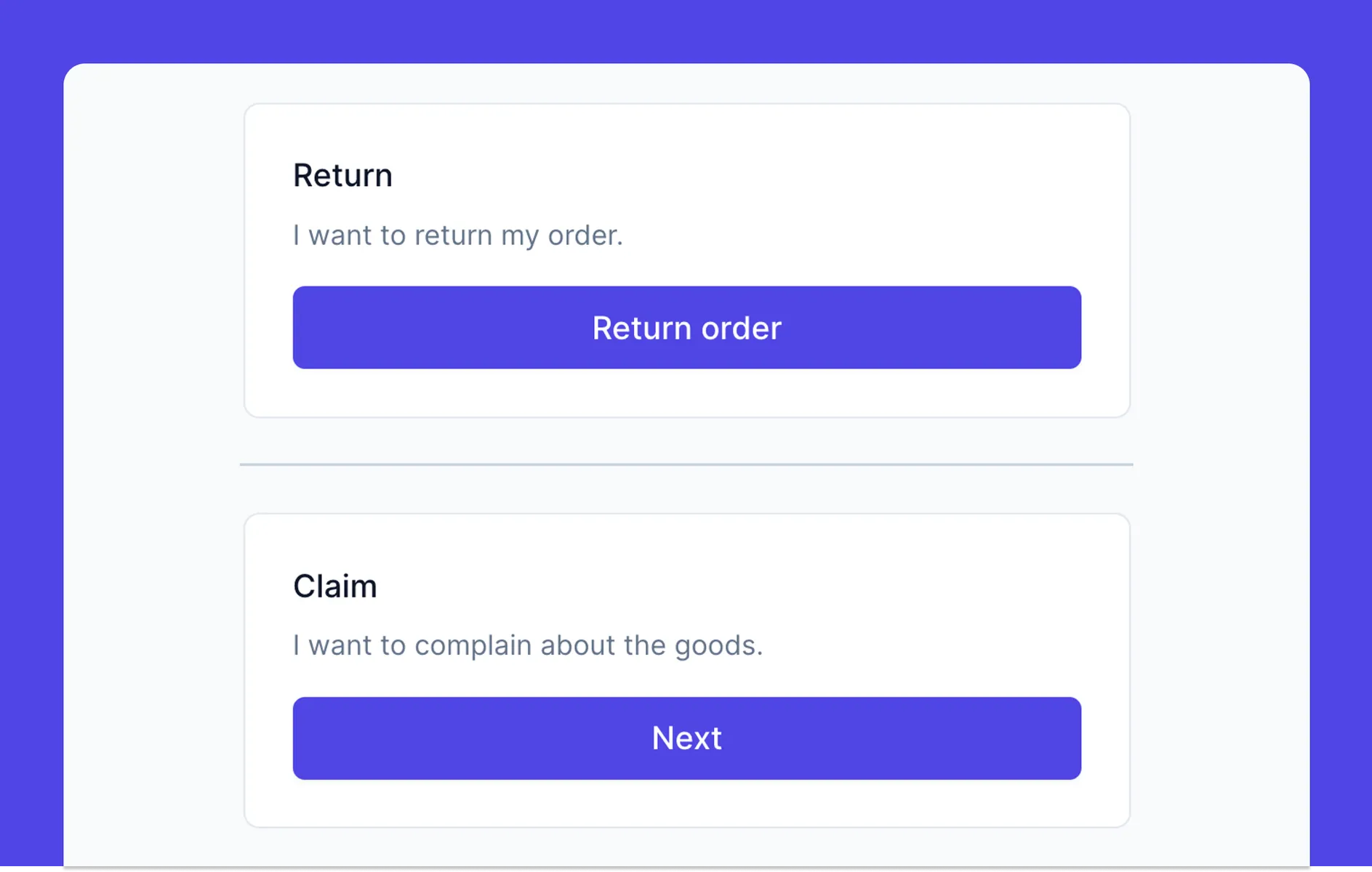 Self-service customer portal