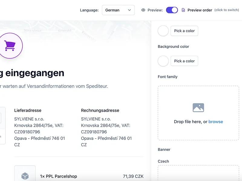 Passen Sie das Aussehen an