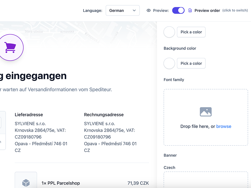 Passen Sie das Aussehen an