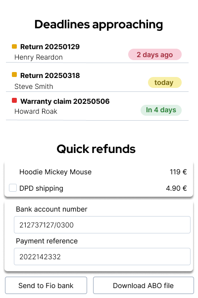 WEB termíny a refundace