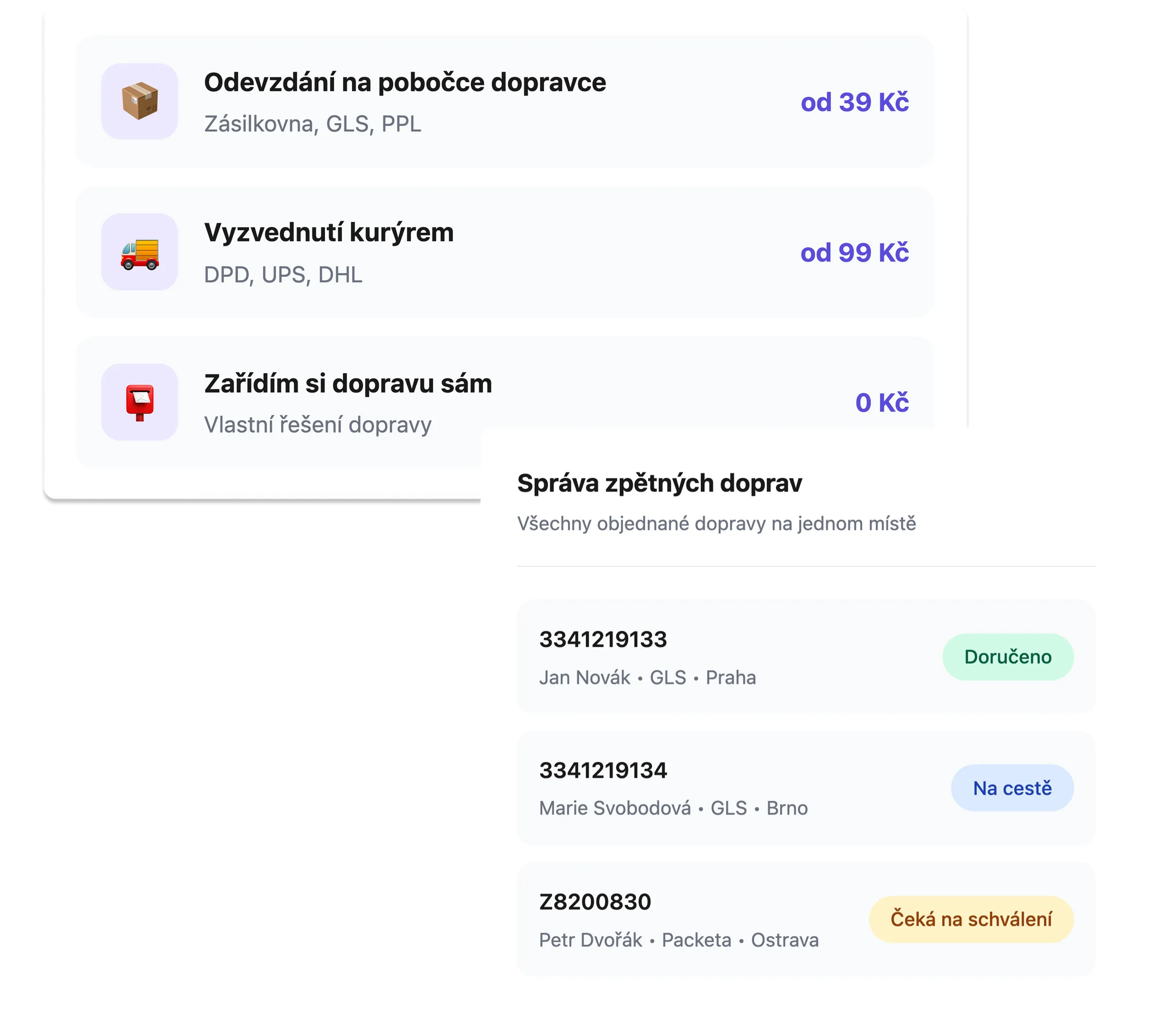 Zpětná doprava CS