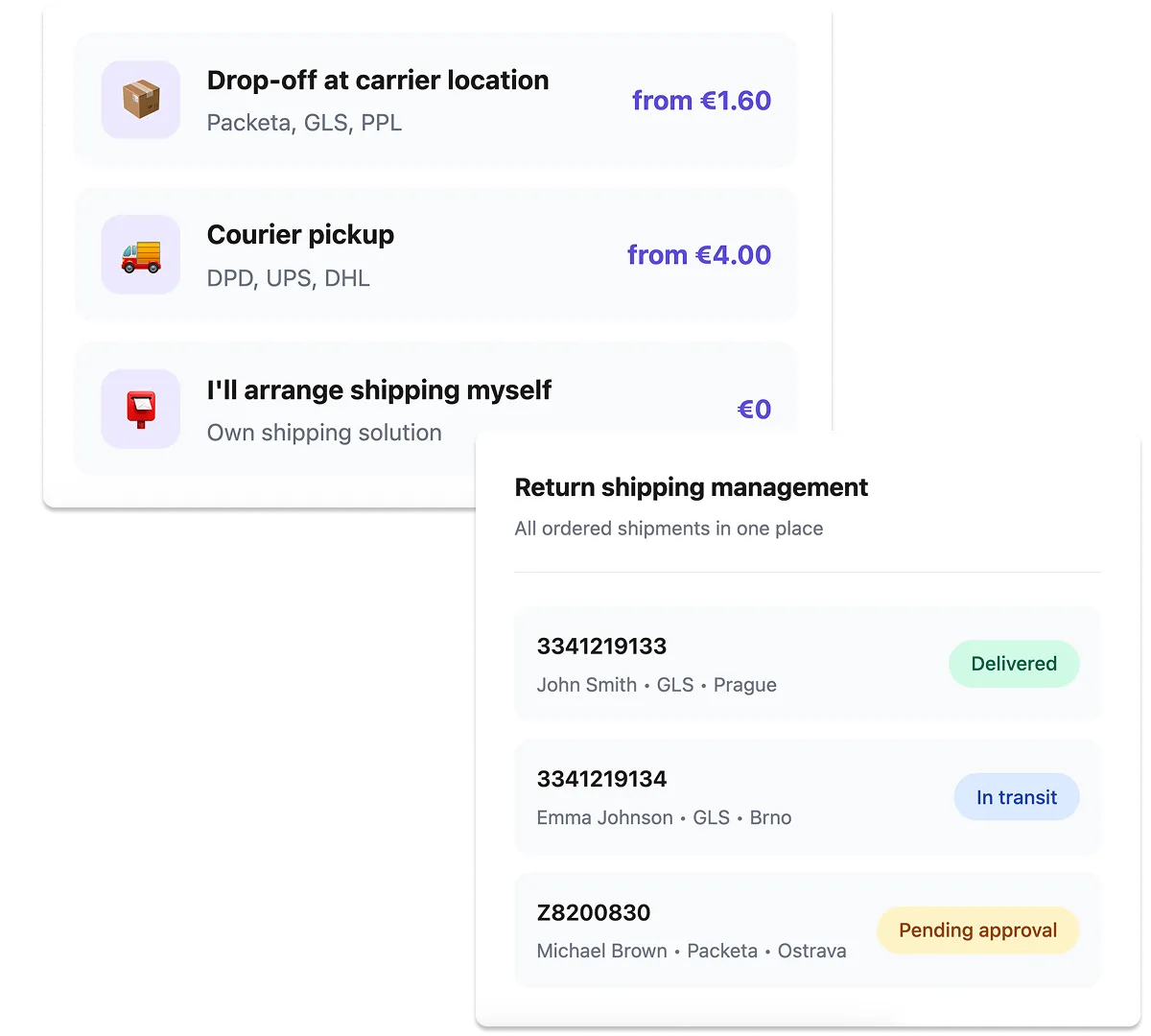Zpětná doprava EN