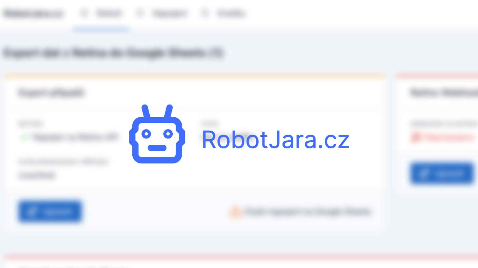 S integrací RobotJara.cz propojíte Retino s Business Intelligence
